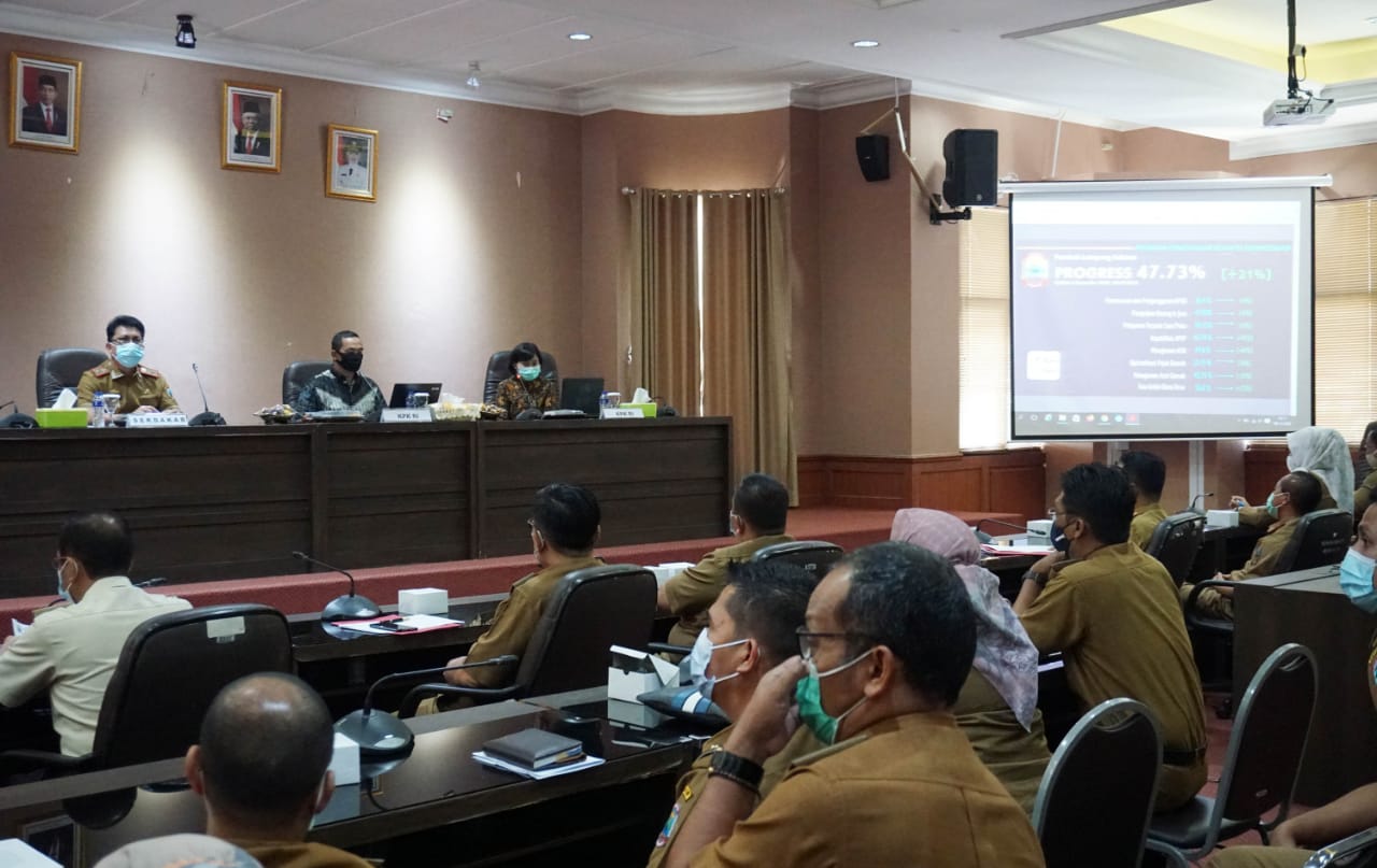 Tim Korwil IV KPK RI Monitoring dan Evaluasi MCP Pemkab Lampung Selatan