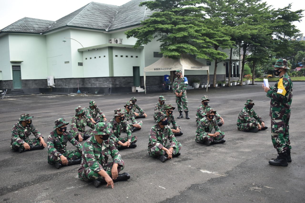 Korem 043/Gatam Laksanakan Latihan Perorangan (Latosar) TW I tahun 2021