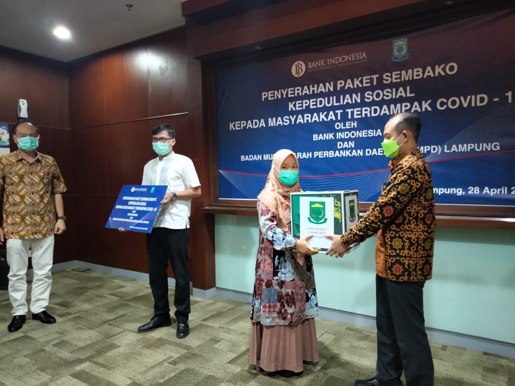 Program Sosial Bank Indonesia Lampung Bagikan 3.726 Sembako