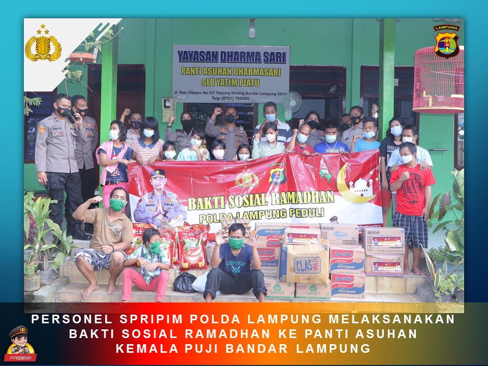 Polda Lampung Lakukan Kegiatan Bhakti Sosial Ke Beberapa Panti