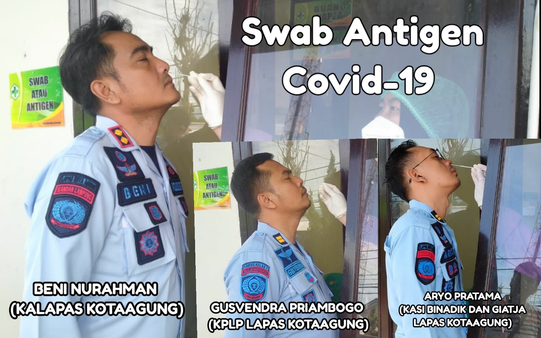 Bebas Penularan Covid-19, Lapas Kotaagung Lakukan Swab Antigen