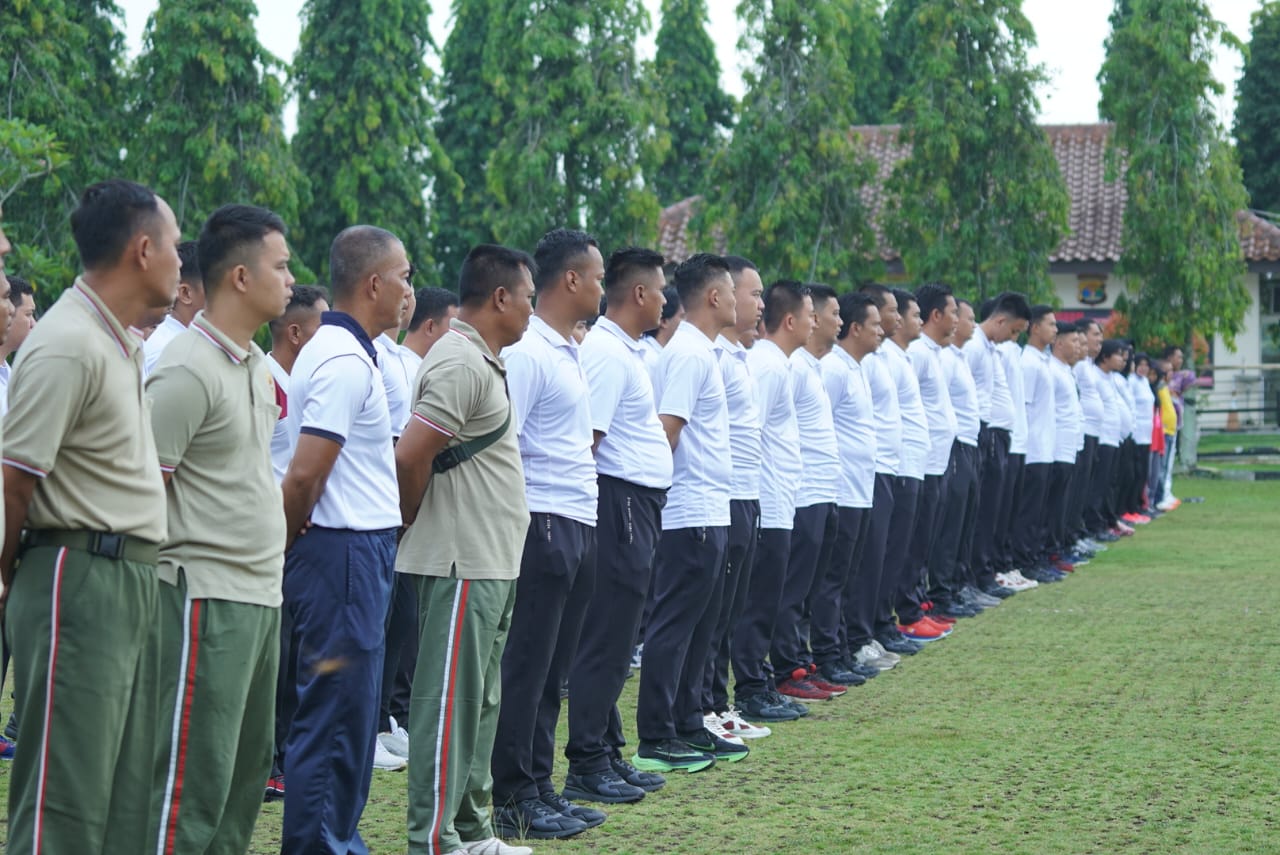 Perkuat Sinergitas, Polres Lampung Utara Gelar Olahraga Bersama TNI dan Forkopimda