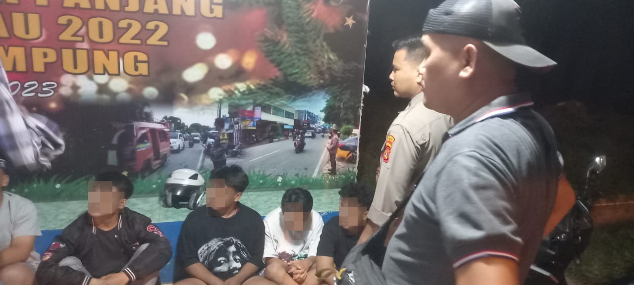 Cegah Perang Sarung, Polsek Panjang Amankan 11 Remaja Di Lapangan Baruna