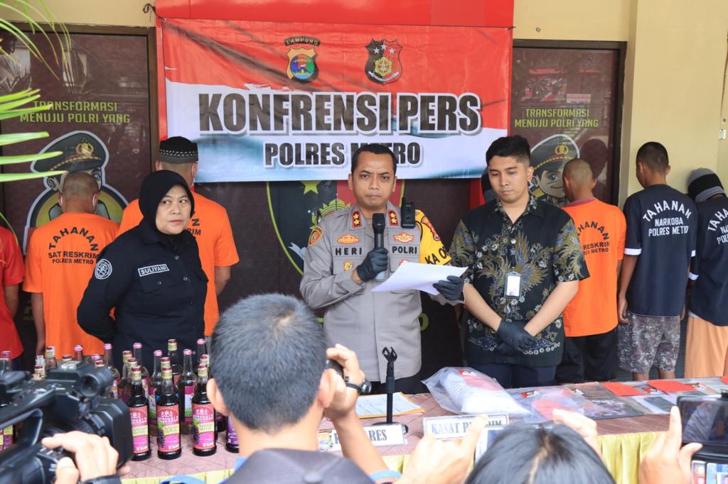 Polres Metro Gelar Press Release Hasil Ops Cempaka Krakatau 2023