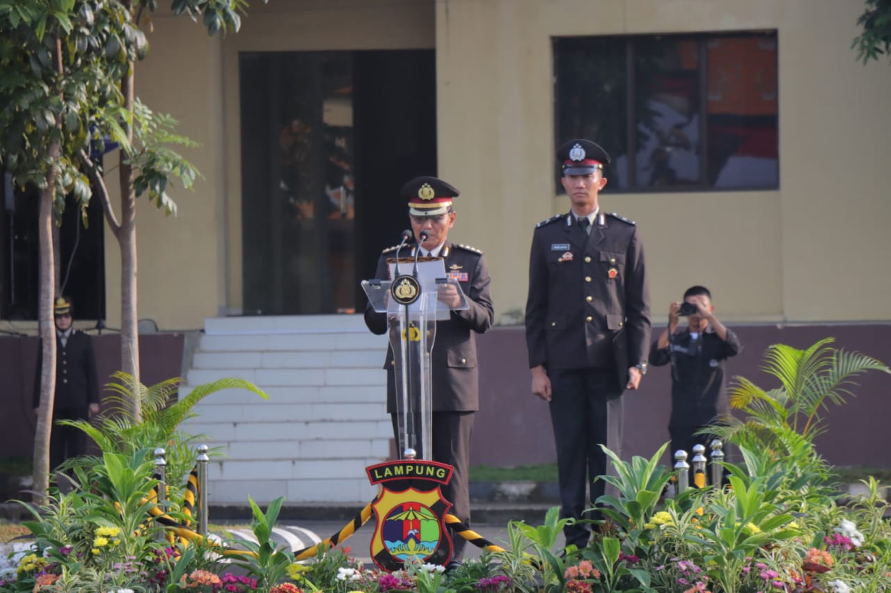 Polda Lampung Laksanakan Upacara Hari Kebangkitan Nasional Ke-115