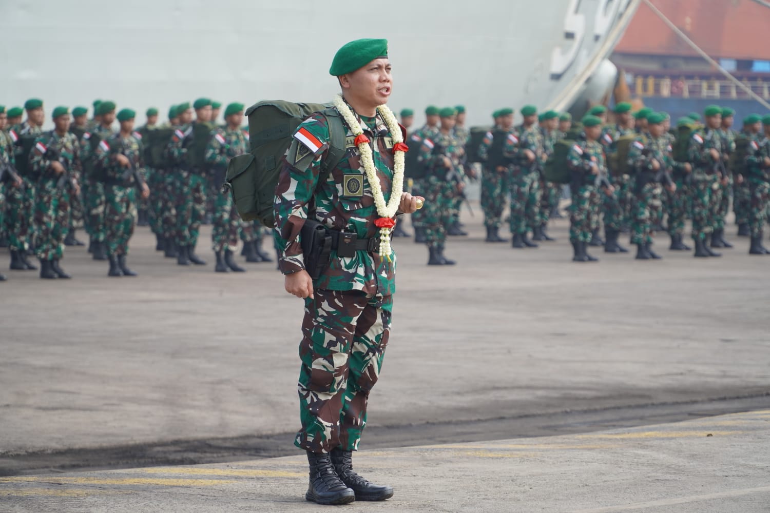 Kasdam II/Sriwijaya Sambut Prajurit Yonif 143/TWEJ Yang Pulang Tugas Satgas Ops Pamtas RI-PNG Sektor Utara