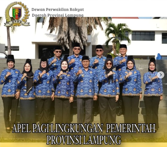 Sekretaris DPRD Provinsi Lampung Ikuti Apel Pagi Bersama Pemerintah Provinsi Lampung